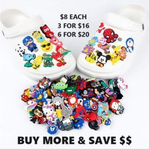 6/$20 Quote MISS YOU Rubber Charm Shoe Bogg Bag Jewelry Word Phrase Friend - Picture 2 of 3